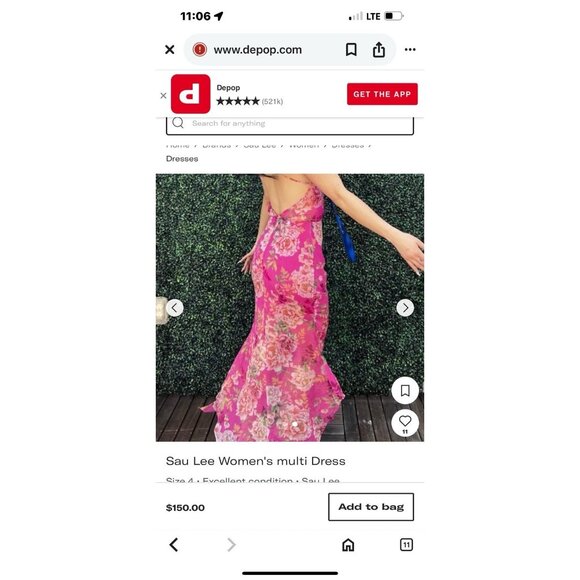 Sau Lee 10 Freida Silk Pink Floral Dress Party Wedding Event Summer Vacation - Picture 4 of 16